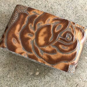 NEW Genuine leather cuff bracelet. Bronze brown